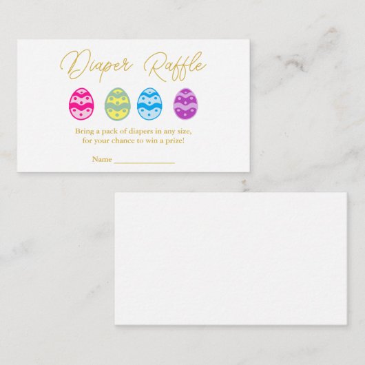 Ostereier Kinderdusche Windelwindeln Begleitkarte (Vorne/Hinten)