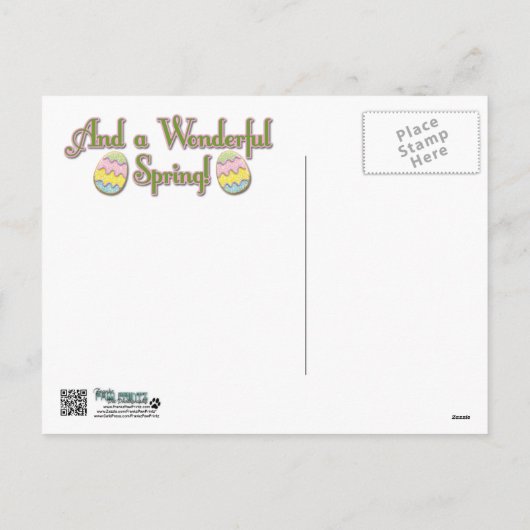 Ostereier - Koala Feiertagspostkarte (Rückseite)