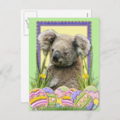 Ostereier - Koala Feiertagspostkarte (Vorne/Hinten)