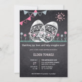 Ostereier-Kochplatte Zeichnend Kinderdusche Einladung (Vorderseite)