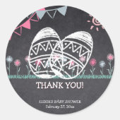 Ostereier-Kochplatte Zeichnend Kinderdusche Runder Aufkleber (Vorderseite)