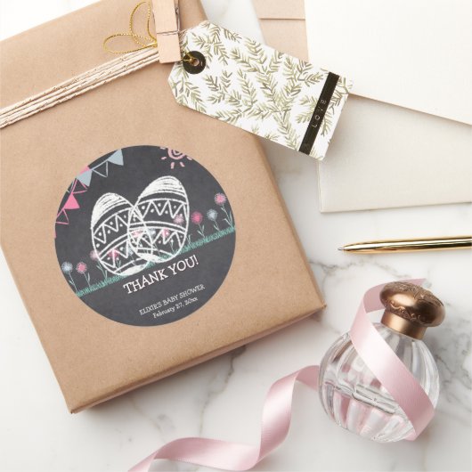 Ostereier-Kochplatte Zeichnend Kinderdusche Runder Aufkleber (Schenken)