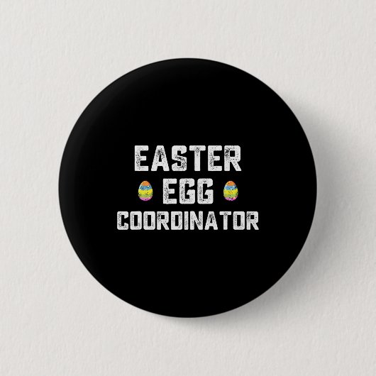 Ostereier Koordinator Fun Boys Girls Kinder Teens Button (Vorderseite)