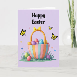 Ostereier-Korb Frühlings-Grußkarte Karte