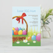 Ostereier Korb Picnic Einladung (Stehend Vorderseite)