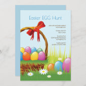 Ostereier Korb Picnic Einladung (Vorne/Hinten)