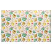 Ostereier Korbgewächse Hühner Hasen Muster Stoff (Fat Quarter (45,7 x 55,9 cm))
