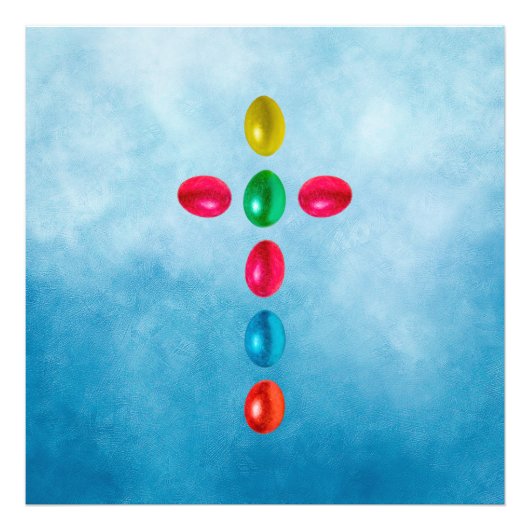 Ostereier kreuzen fotodruck (Vorne)