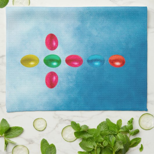 Ostereier kreuzen geschirrtuch (Gefaltet)