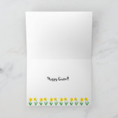 Ostereier Labrador Welpen Cartoon Feiertagskarte (Innenseite)