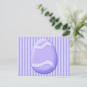 Ostereier (Lila) Postkarte (Stehend Vorderseite)