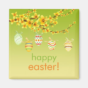 Ostereier, Magnet der Zweigstelle Forsythia