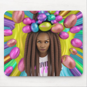 Ostereier Melanin Woman Black Girl Magic Rainbow Mousepad