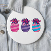 Ostereier mit Blume und Band Button (Beispiel)