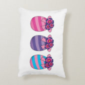 Ostereier mit Blume und Band Dekokissen (Rückseite(Vertikal))