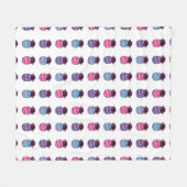 Ostereier mit Blume und Band Fleecedecke (Vorderseite (Horizontal))