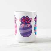 Ostereier mit Blume und Band Kaffeetasse (Mittel)