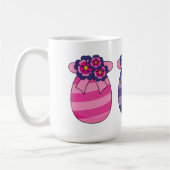 Ostereier mit Blume und Band Kaffeetasse (Links)