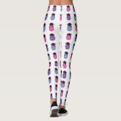 Ostereier mit Blume und Band Leggings (Rückseite)