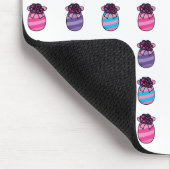 Ostereier mit Blume und Band Mousepad (Ecke)