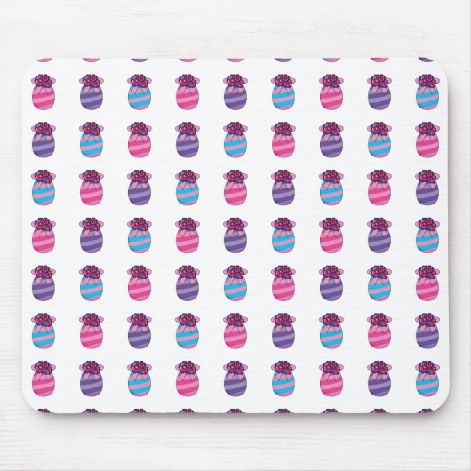 Ostereier mit Blume und Band Mousepad (Vorne)