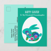 Ostereier mit Bunny Minty Green Custom Postkarte (Vorne/Hinten)