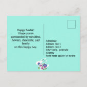 Ostereier mit Bunny Minty Green Custom Postkarte (Rückseite)