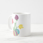Ostereier mit Frühlingsblumen Kaffeetasse (Vorderseite Links)