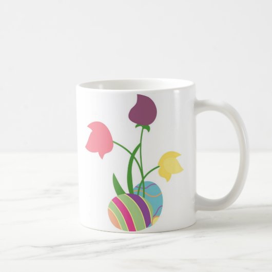 Ostereier mit Frühlingsblumen Kaffeetasse (Rechts)