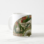 Ostereier mit Hühnern, Vintag Jugendstil Kaffeetasse (Vorderseite Links)