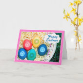 Ostereier mit Star Karte (Gelbe Blume)