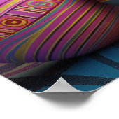 Ostereier mit Wirblem Hintergrund Poster (Ecke)