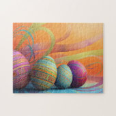 Ostereier mit Wirblem Hintergrund Puzzle (Horizontal)