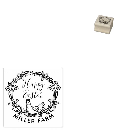 Ostereier-Monogramm-Briefmarke Gummistempel (Stempel)