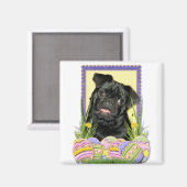 Ostereier - Mops - Ruffy Magnet (Vorderseite/Rückseite)
