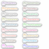 Ostereier Muffin Custom Multiple Names Stickers Aufkleber (Vorderseite)