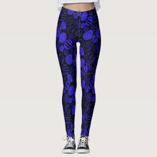 Ostereier Muster 01.b Schwarze BG Leggings