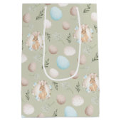 Ostereier Muster Frühlingshütte Mittlere Geschenkt Geschenktüte (Rückseite)