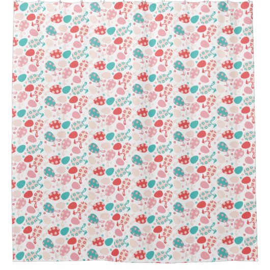 Ostereier - Muster für die sonnigen Ohren Duschvorhang (Vorderseite)