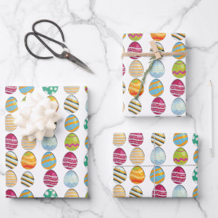 Ostereier Muster Geschenkpapier Set
