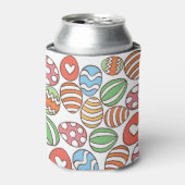 Ostereier-Muster können kühlen - farbenfroher Urla Dosenkühler (Kanne Vorderseite)