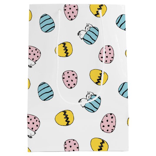 Ostereier-Muster Mittlere Geschenktüte (Rückseite)