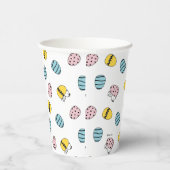 Ostereier-Muster Pappbecher (Rechts)