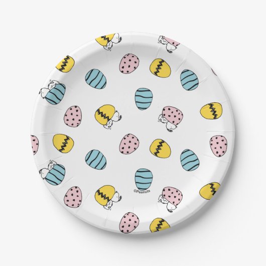 Ostereier-Muster Pappteller (Vorderseite)
