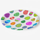 Ostereier Muster Pappteller (Schrägansicht)