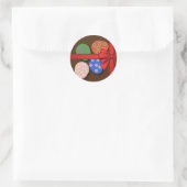 Ostereier-Muster   Runder Aufkleber (Tasche)