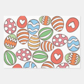 Ostereier-Muster-Verpackungspapier - farbiges Gesc Geschenkpapier Set (Vorderseite 2)