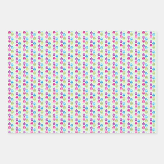 Ostereier-Muster Wrapping Paper Geschenkpapier Set (Vorderseite 3)