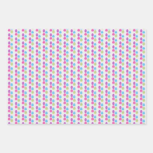 Ostereier-Muster Wrapping Paper Geschenkpapier Set (Vorderseite 2)
