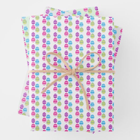 Ostereier-Muster Wrapping Paper Geschenkpapier Set (Beispiel)